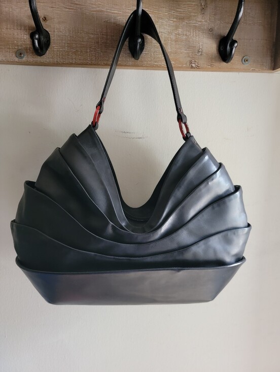 Christian Louboutin Handbags - Christian Louboutin Black Sculpted Leather Shoulder Bag